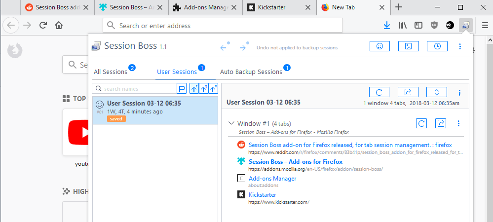 restore session firefox manually